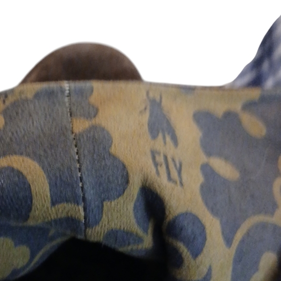 Fly London Yebi Brown Suede Slip on Booties Wedge Ankle Boots Size 8 - Picture 10 of 12